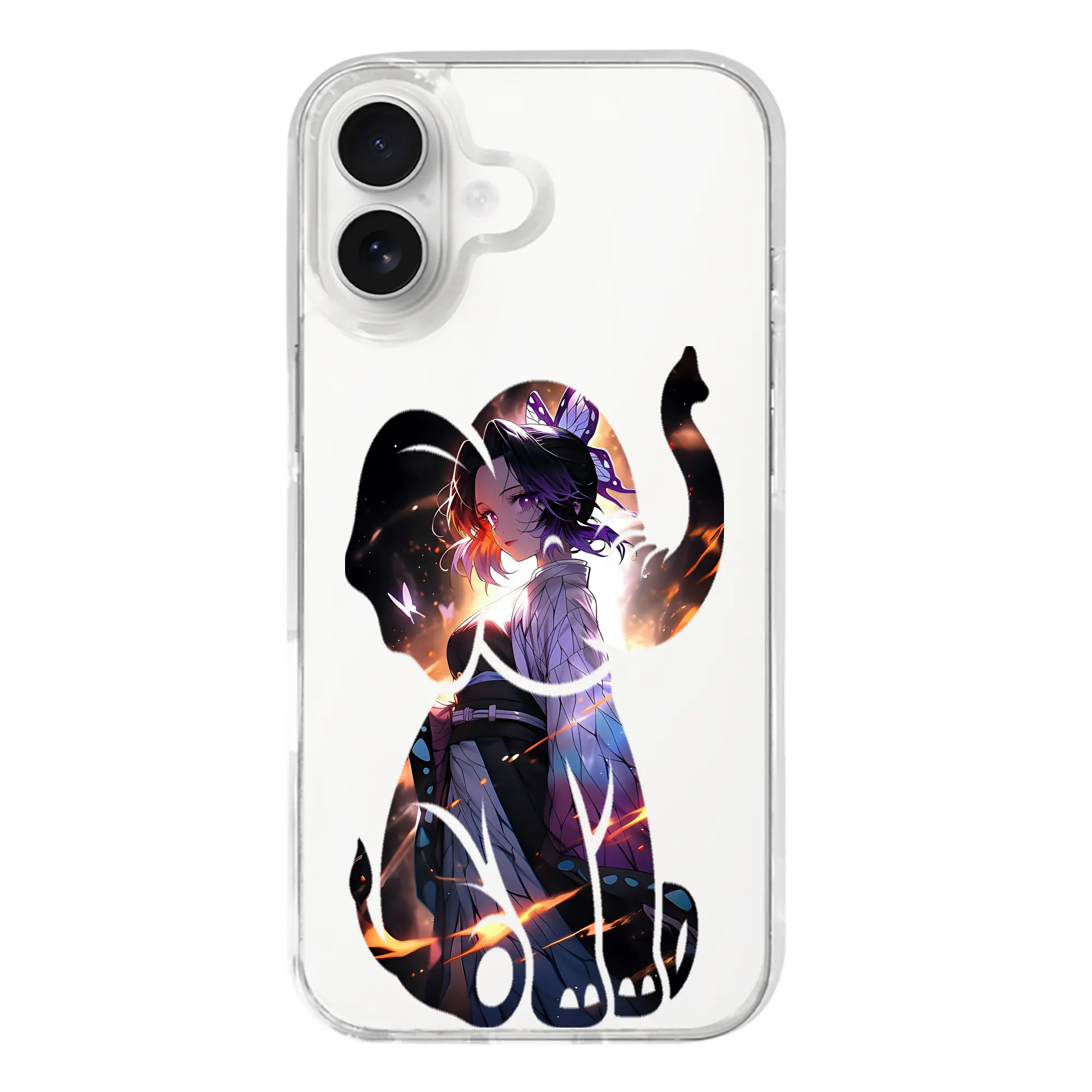 鬼滅の刃 グッズ,胡蝶 しのぶ - iPhone 17シリーズ 透明スマホケース – 薄型・耐衝撃・精密フィット保護カバー